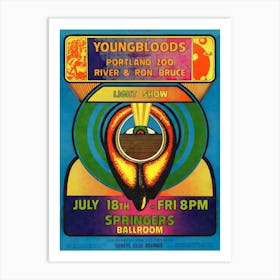 Young Bloods Original Concert Poster Art Print