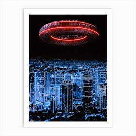 Alien Invasion Futuristic City 1 Art Print