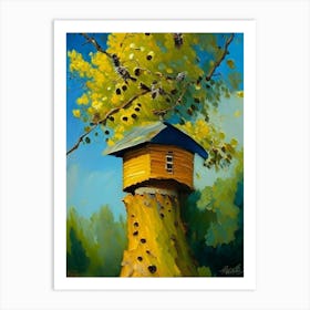 Beehive In Tree 1 Painting Art Print