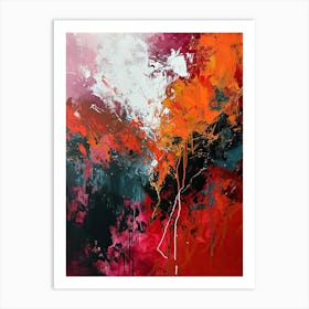 Abstract Red, Minimalism Art Print