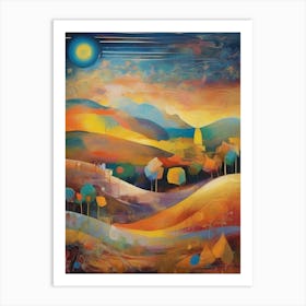 Landscape At Dusk Art Print