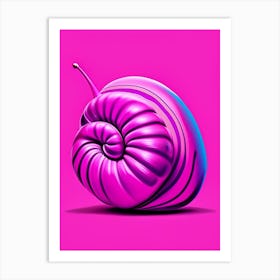 Full Body Snail Magenta 1 Pop Art Art Print