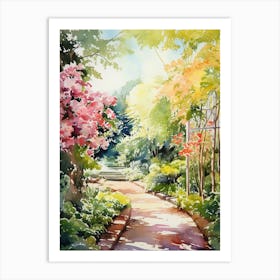 Giverny Gardens France Watercolour 1 Art Print
