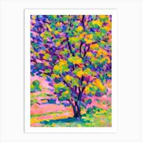 American Sycamore 2 tree Abstract Block Colour Art Print