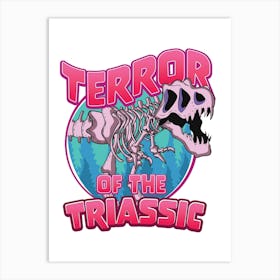 Terror Of The Triassic logo Art Print