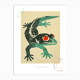 Satanic Leaf Tailed Gecko Bold Block Poster Art Print