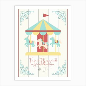 Children Carousel Poster Art Print