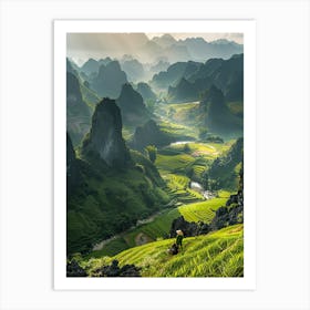 Rice Fields In Vietnam Art Print