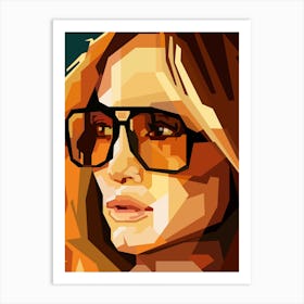 Jennifer Lopez Famous Woman Retro Art Art Print