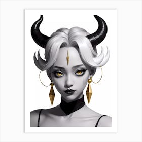 Demon Devil Girl Art Print