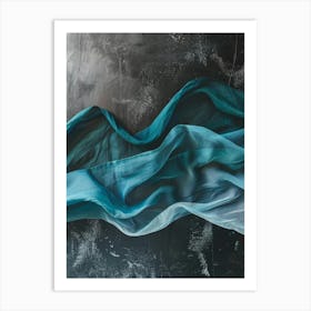 Blue Silk Art Print