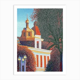 Lafayette, City Us  Pointillism Art Print