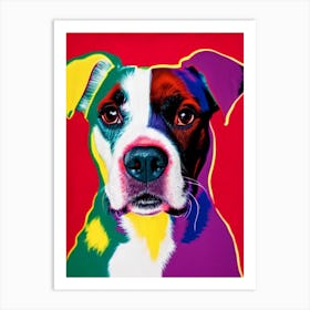 Irish Red And White Setter Andy Warhol Style Dog Art Print