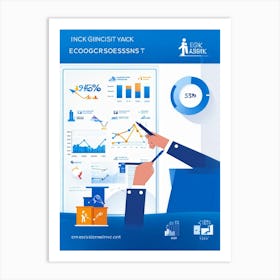 Blueprint Of Economic Progression In A Corporate Setting Iconography Representing Key Concepts Lik 2 1 Art Print