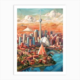 Toronto, Canada, Geometric Illustration 2 Art Print