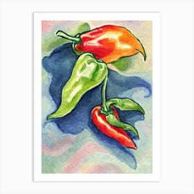 Habanero Pepper Fauvist vegetable Art Print