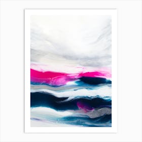 Fuschia Wave 1 Art Print
