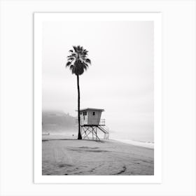 Malibu Black And White Analogue Photograph 1 Art Print