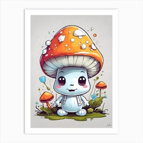 Little Mushroom kawaï cute Art Print