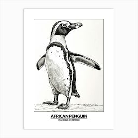 Penguin Standing On Tiptoes Poster Art Print