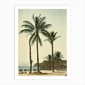 Amadores Beach Gran Canaria Spain Vintage Art Print