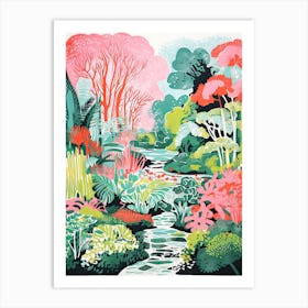 Vandusen Botanical Gardens Abstract Riso Style 3 Art Print