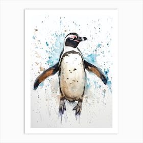 Humboldt Penguin Andrews Bay Watercolour Painting 1 Art Print
