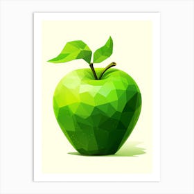 Low Poly Apple 4 Art Print