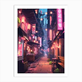 Neon Street Art Print