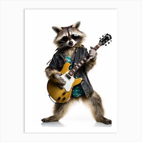 A Tres Marias Raccoon Doing Peace Sign Wearing Sunglasses 2 Art Print