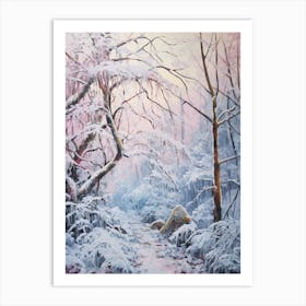 Dreamy Winter Painting Muir Woods National Park United States 2 Art Print