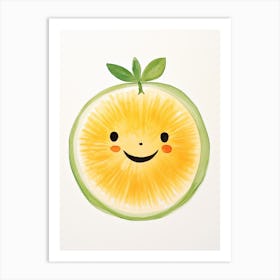 Friendly Kids Cantaloupe 2 Art Print