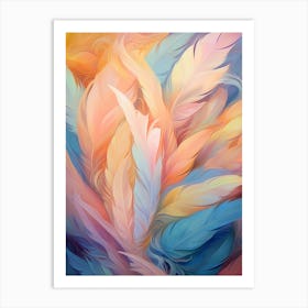 Pastel Feathers 2 Art Print