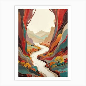 River In Autumn Art Print