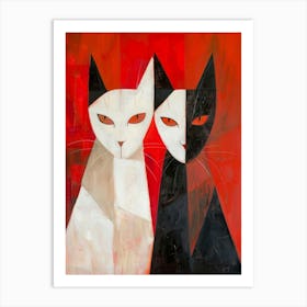 Two Cats 11 Art Print