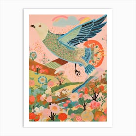 Maximalist Bird Painting Cowbird 1 Art Print