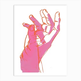 Pink Hand Poster