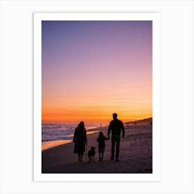 A Jubilant Family Of Four A Pair Of Young And Old Alongside A Couple Of Dogs Who Belong To Them S (7) Art Print