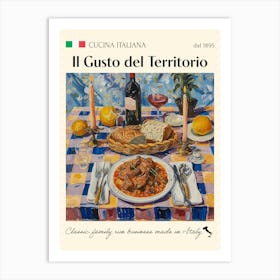 Il Gusto Del Territorio Trattoria Italian Poster Food Kitchen Art Print