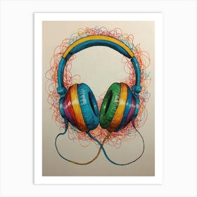 Headphones Art Print