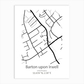 Barton Upon Humber,United Kingdom Minimalist Map Art Print