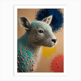 Splatter Sheep Art Print