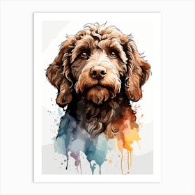 Labradoodle Face Art Print