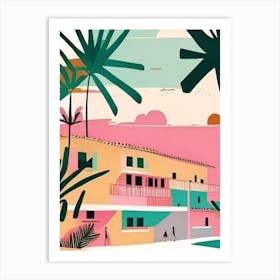Mactan Island Philippines Muted Pastel Tropical Destination Art Print