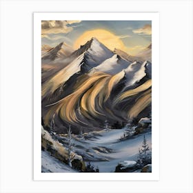 Sunset Mountain Art Print