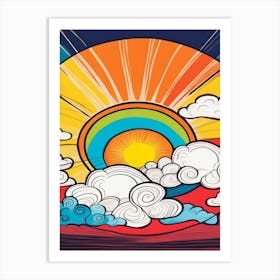 Sun And Clouds Art Print