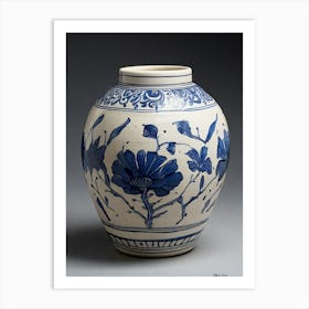 Chinese Blue And White Vase.8 Art Print