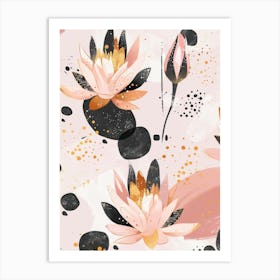 Lotus Flower Pattern Art Print