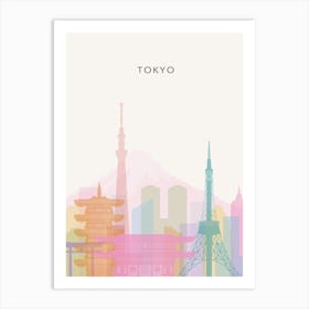 Rainbow Tokyo Skyline Art Print