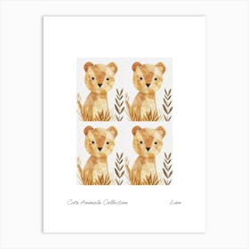 Cute Animals Collection Lion 1 Art Print